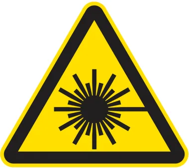 Laser radiation warning symbol