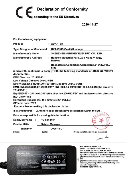EU Declaration of Conformity, page 2 of 4